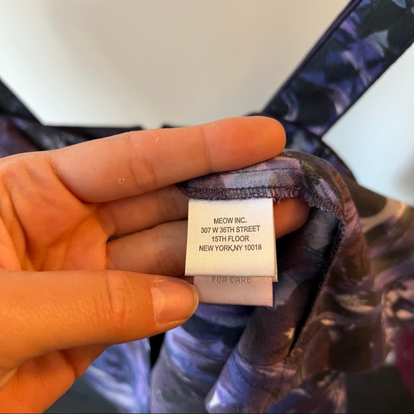 Rebecca Taylor Top | Silk bralette | Purple with pattern, 2 - Picture 7 of 9